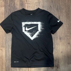 Nike Kids Black and White Graphic baseball Tee